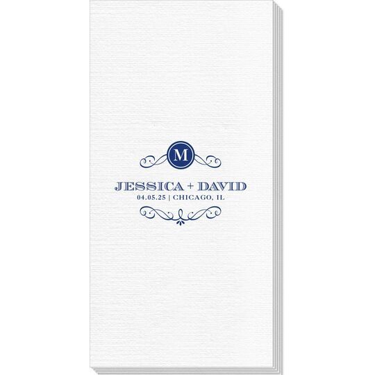 Initial Scroll Luxury Deville Guest Towels